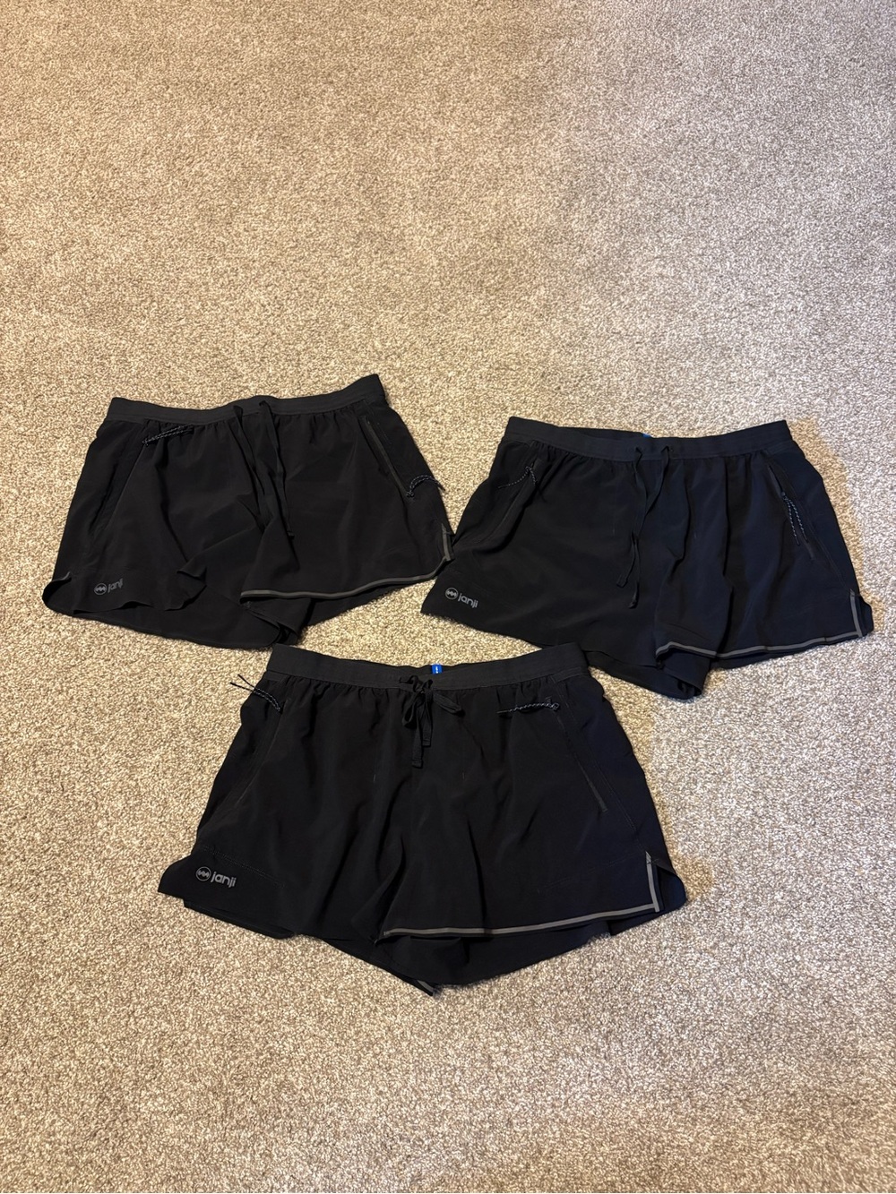NWOT Janji 2" AFO Split Short Ultra x3